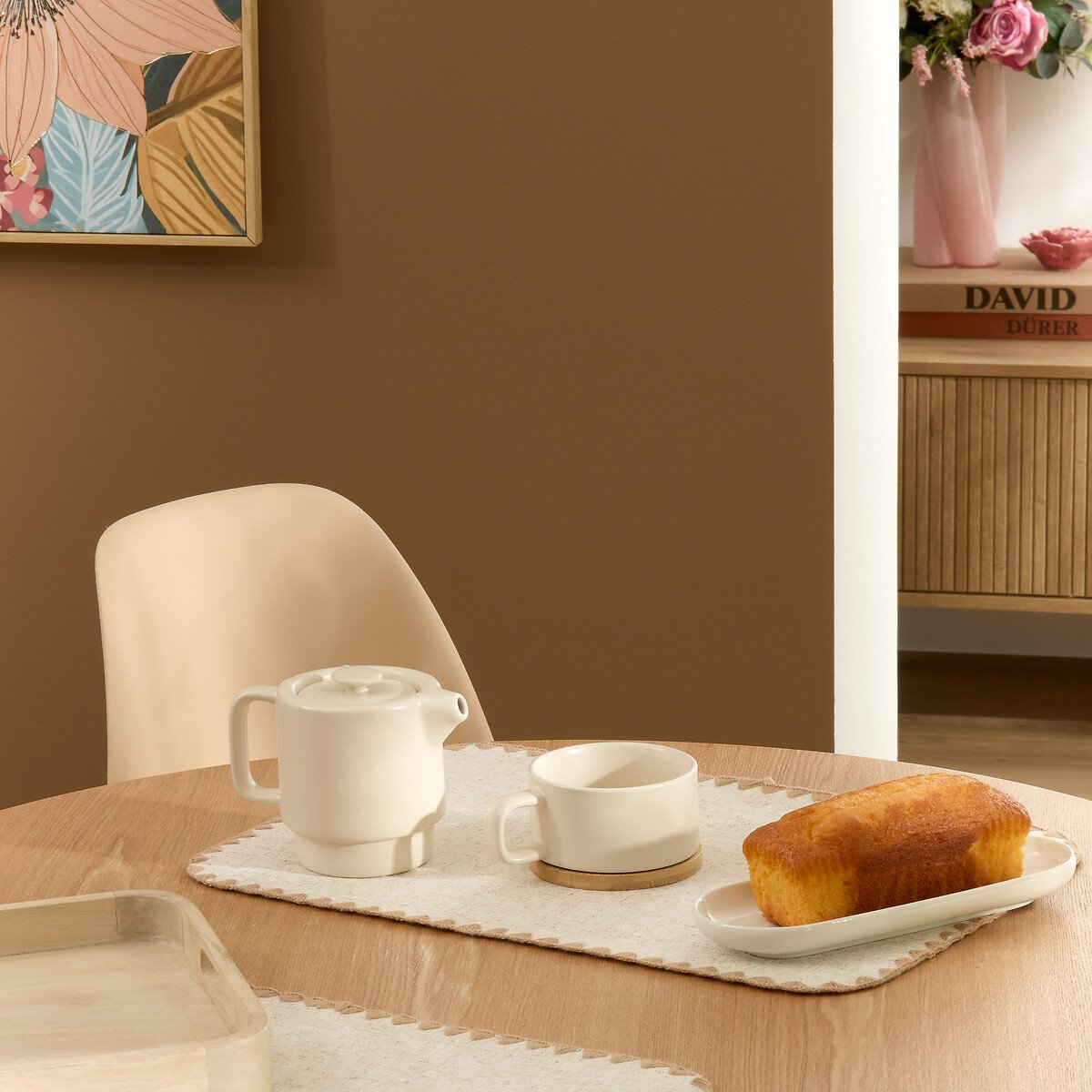 Bule com ch&aacute;vena em cer&acirc;mica