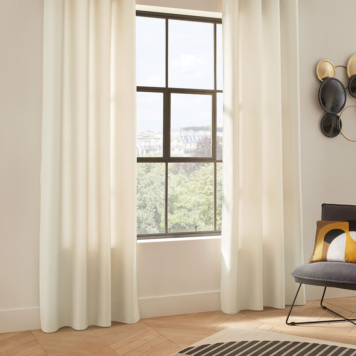 Cortina isolante marfim 140x260cm