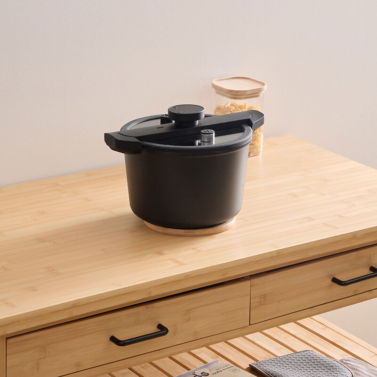 Panela de pressão preto em alumínio 6l