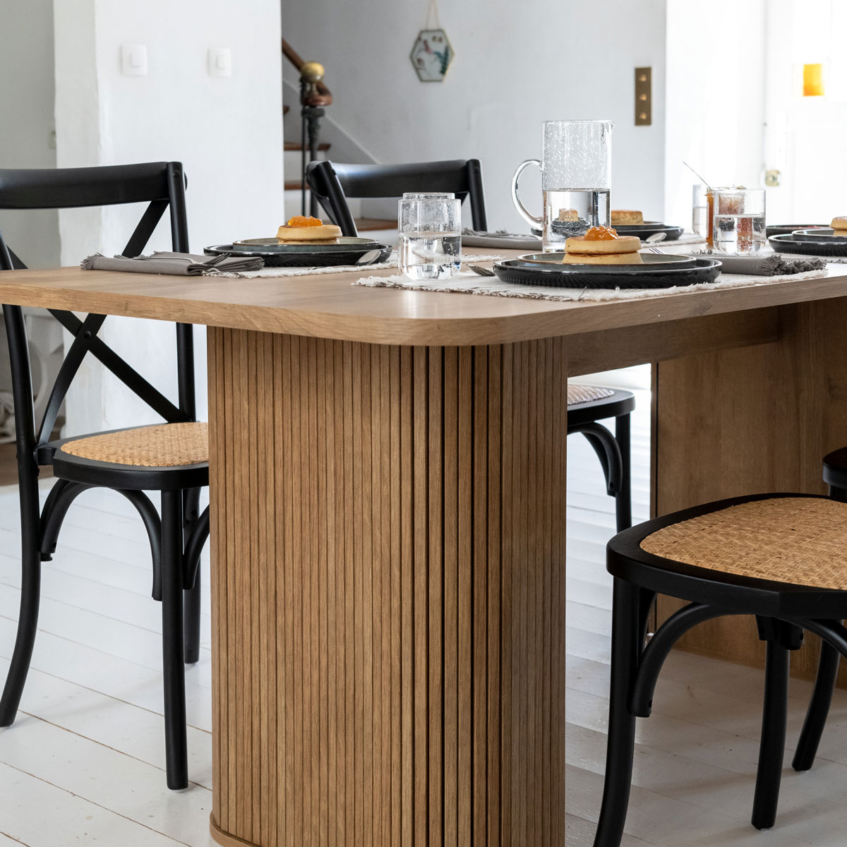 Mesa de jantar COLVA bege em mdf,  Mesa de jantar COLVA bege em mdf