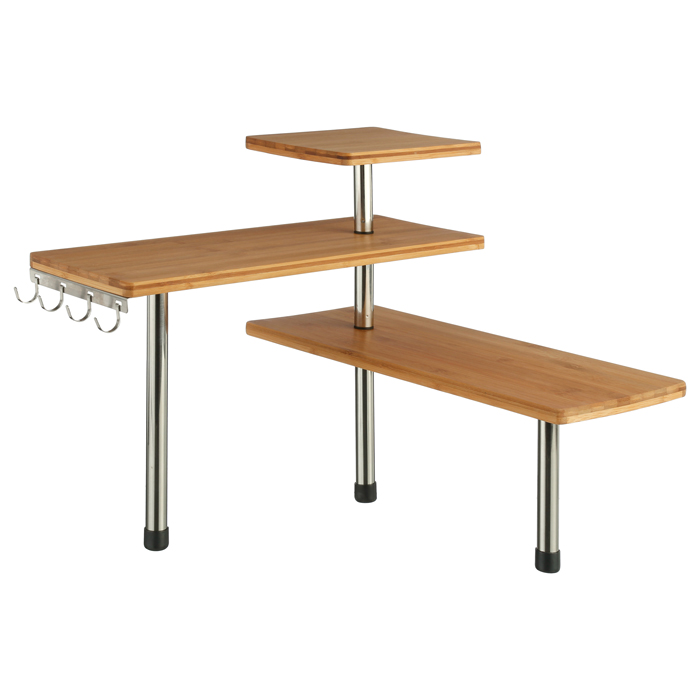 Estante de bancada de cozinha em bambu