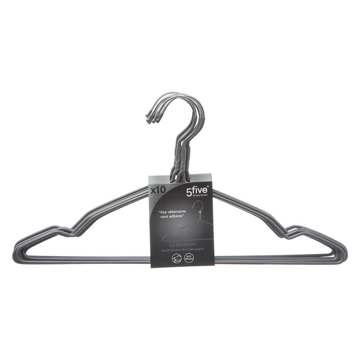 Conjunto de 10 cabides em metal