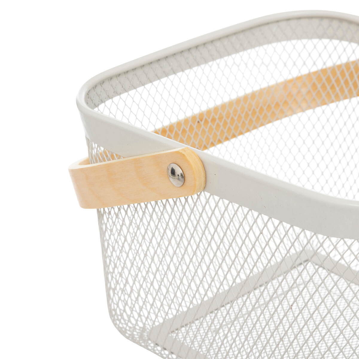 Cesto MAYAJ bege em metal