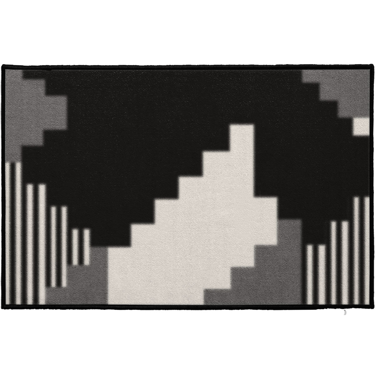 Tapete imperme&aacute;vel GEOMETRIK preto 50x80cm