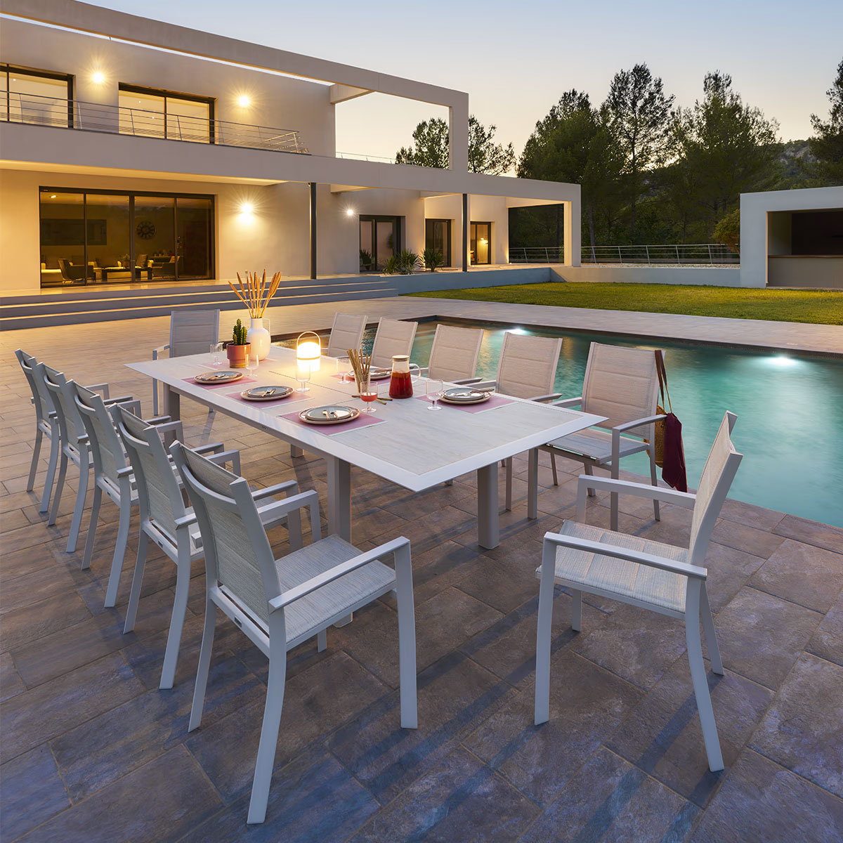 Mesa de Exterior Extens&iacute;vel Allure 12 Lugares