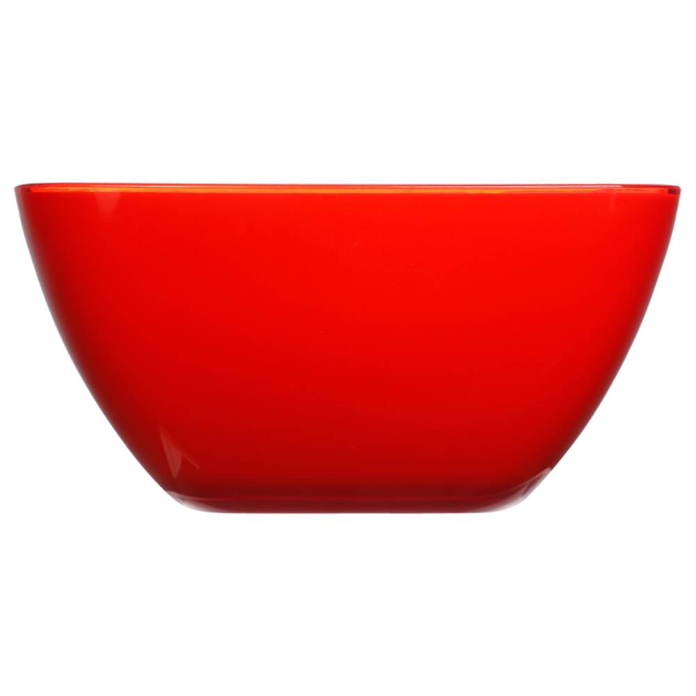 Saladeira quadrada vermelha 25cm