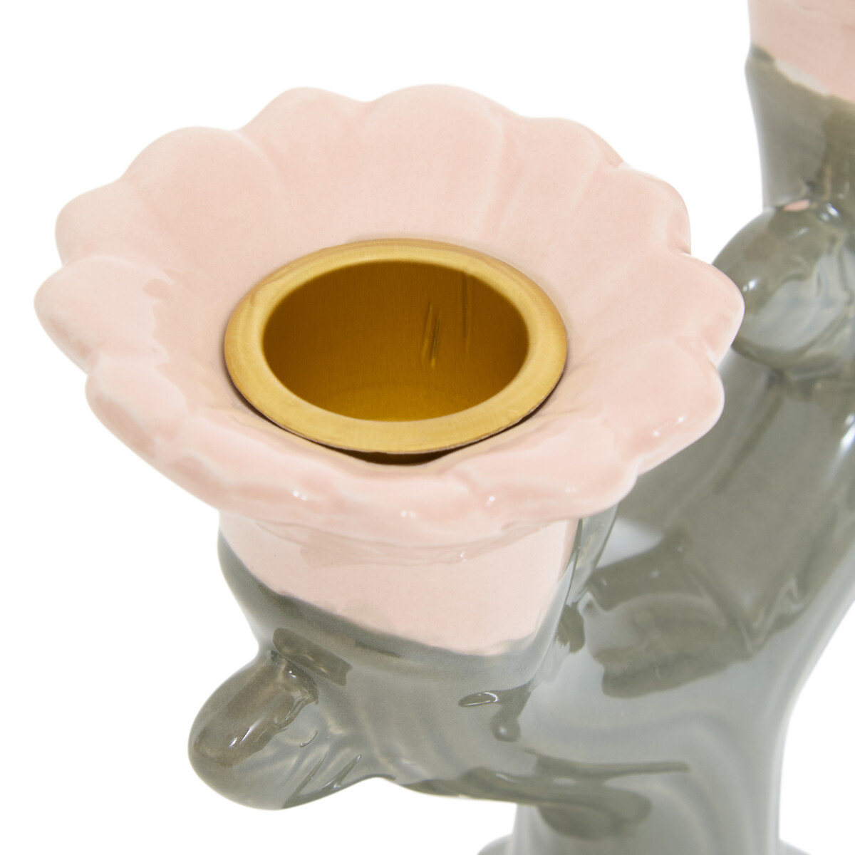 Casti&ccedil;al MONA com flor em cer&acirc;mica