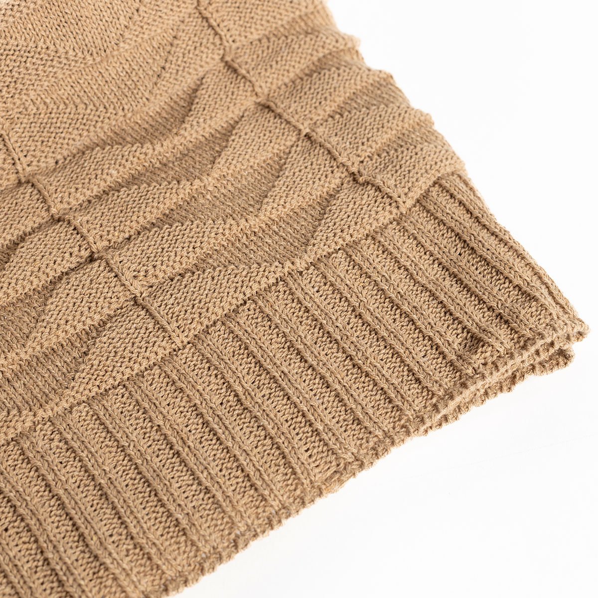 Manta CHEVRON bege 130x160cm