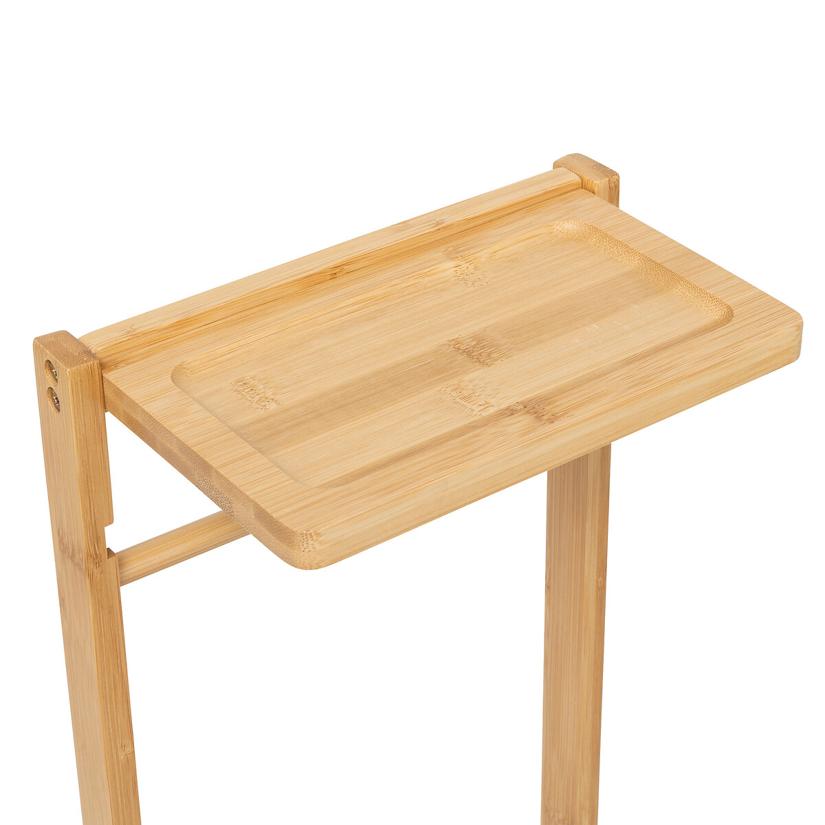 Suporte wc em bambu para papel higi&eacute;nico com reserva