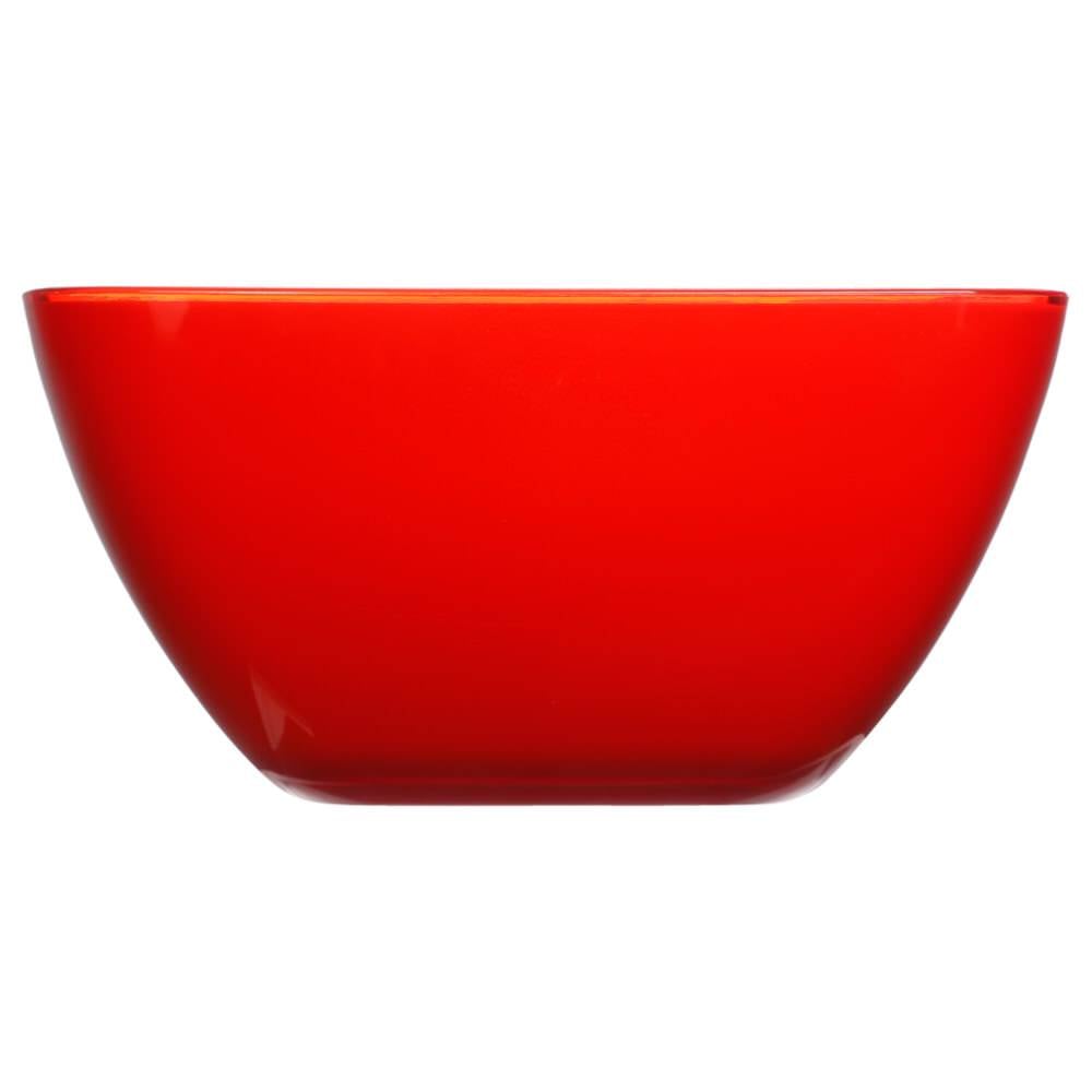 Saladeira quadrada vermelha 25cm