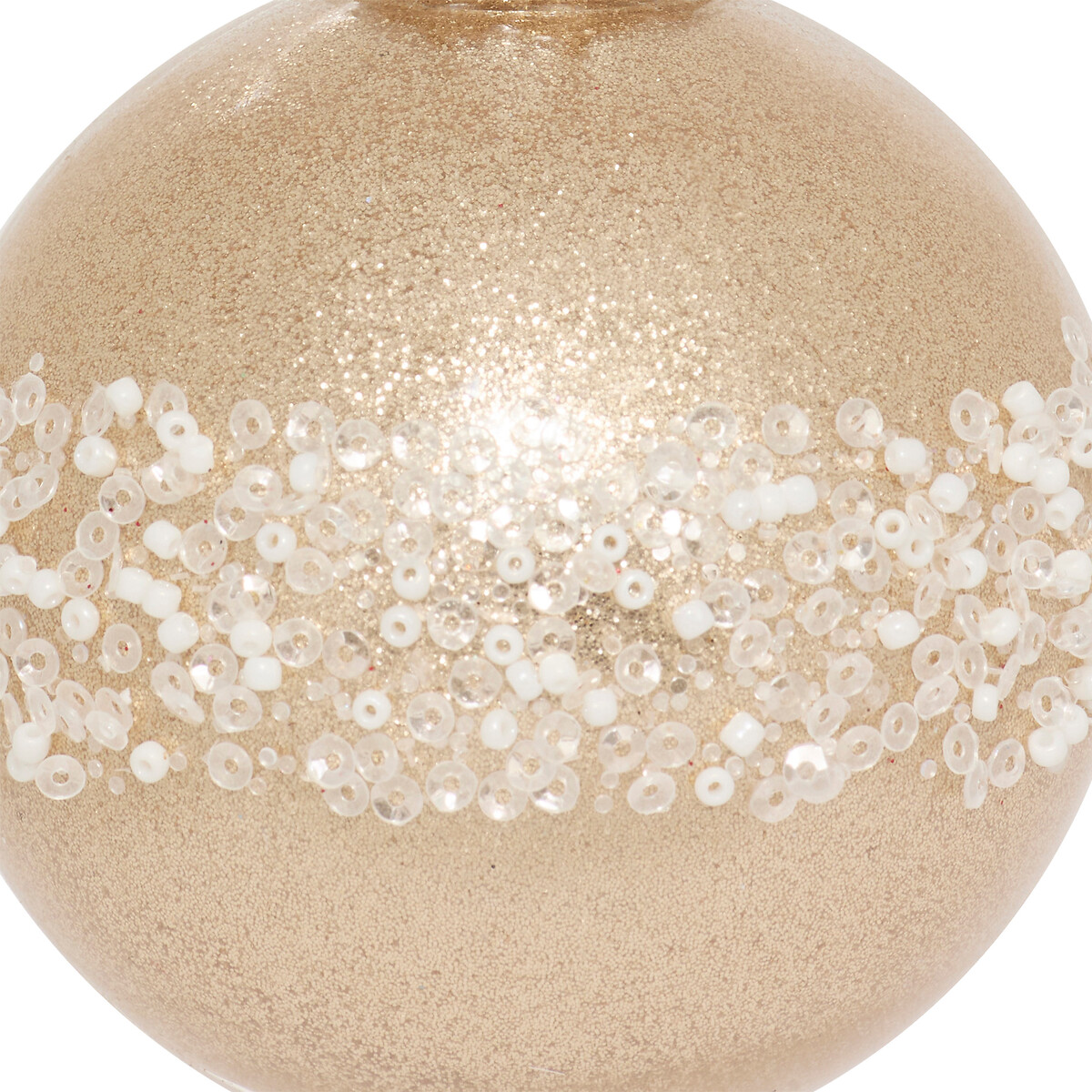Bola de natal com mini p&eacute;rolas 8cm