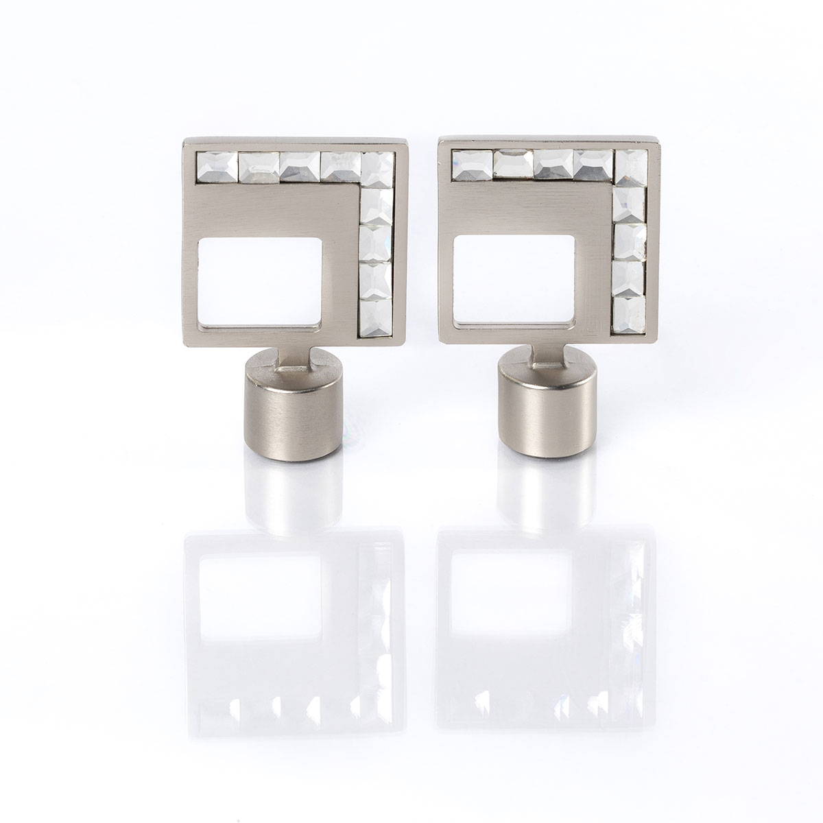 Conjunto de 2 terminais MAJESTIC prateado 20cm