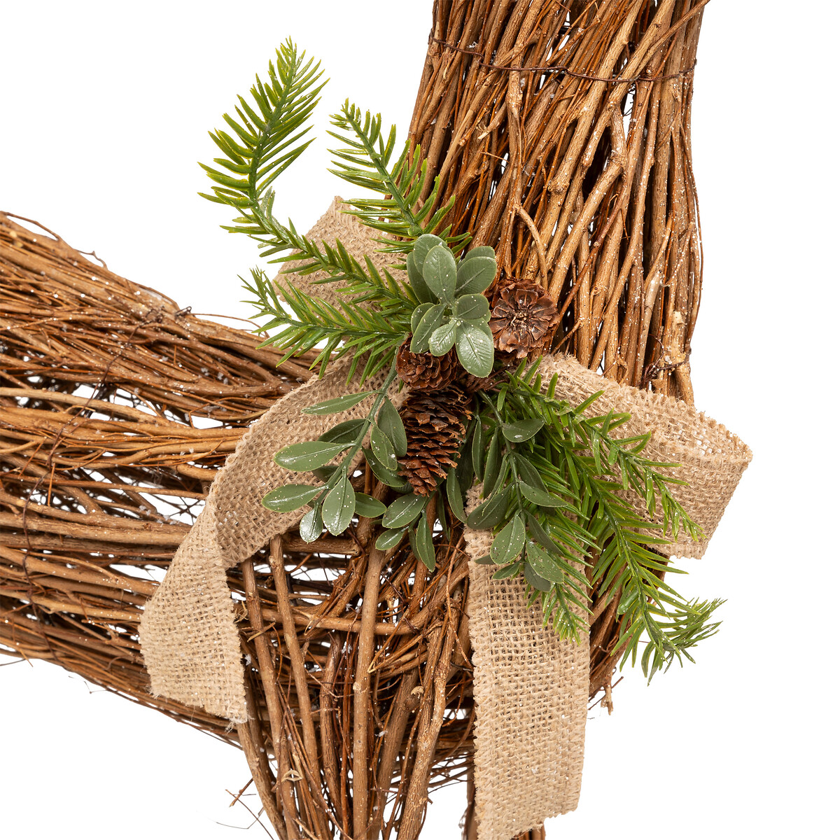 Figura de rena com ramo e la&ccedil;o 94cm