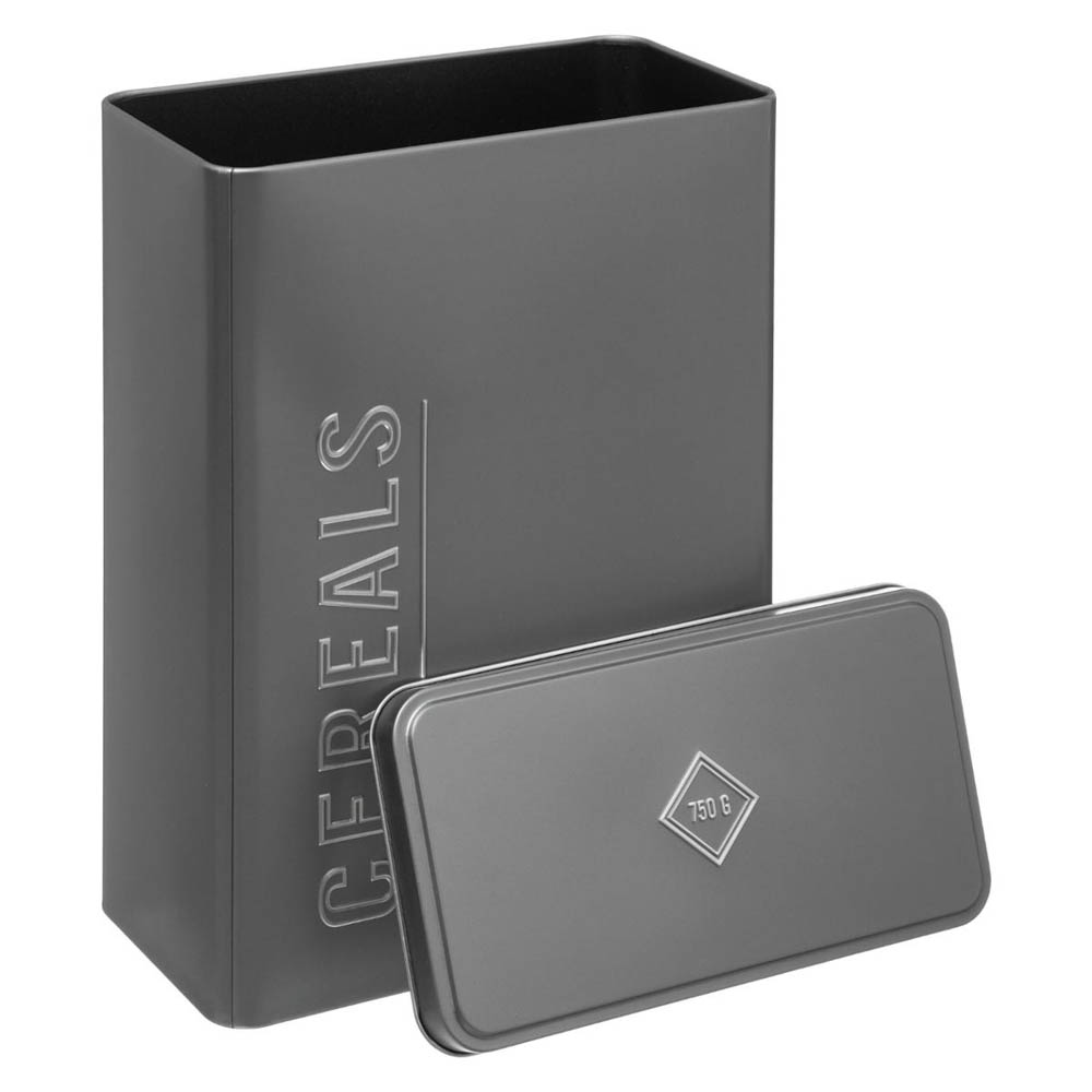 Lata para cereias em metal com relevo