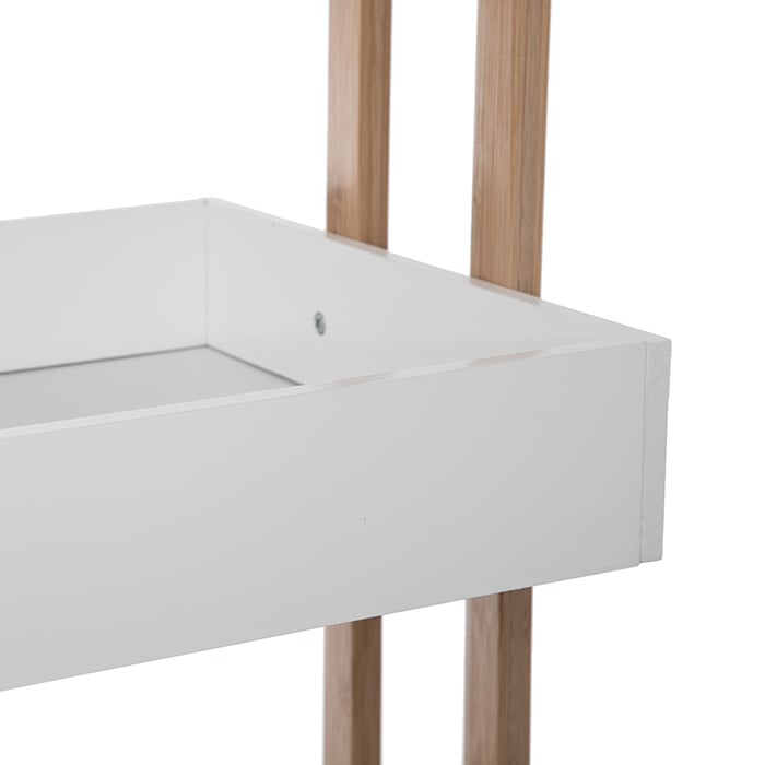 Móvel wc branco NATUREO em bambu e mdf com rodas