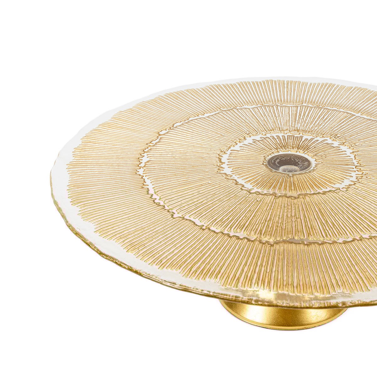 Prato para bolo com pé IXXIR em vidro 33cm