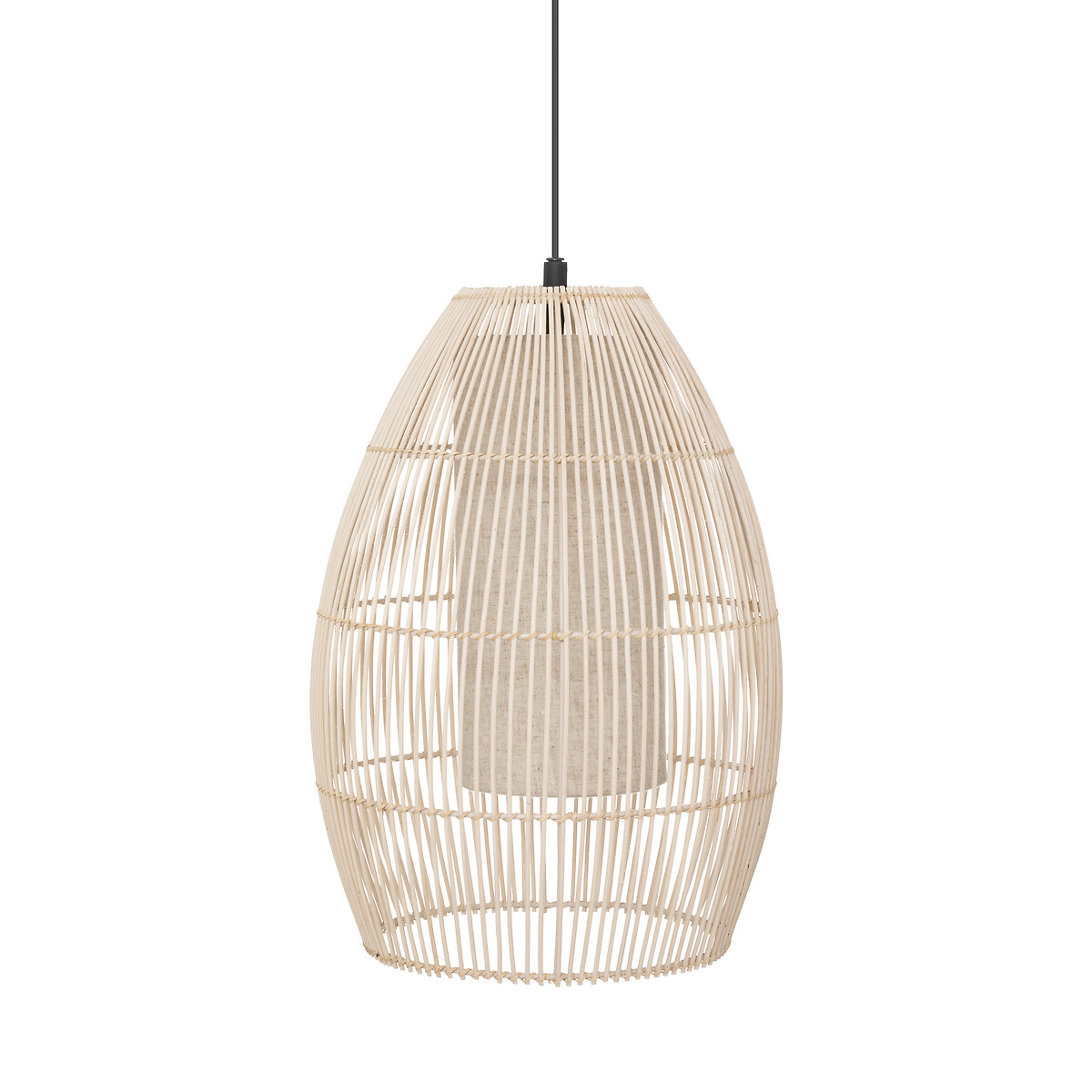 Candeeiro de teto MACY bege em rattan