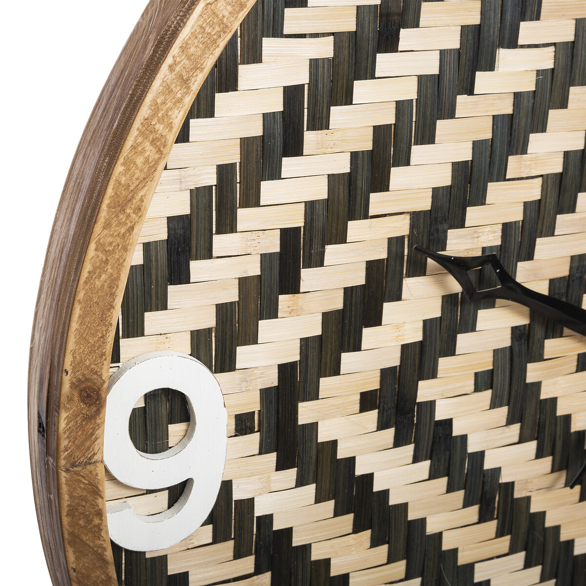 Rel&oacute;gio de parede em bambu 63cm