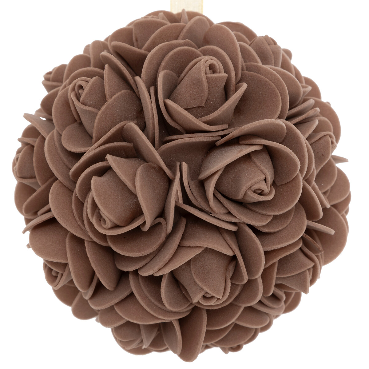 Bola de natal flores castanho 10cm