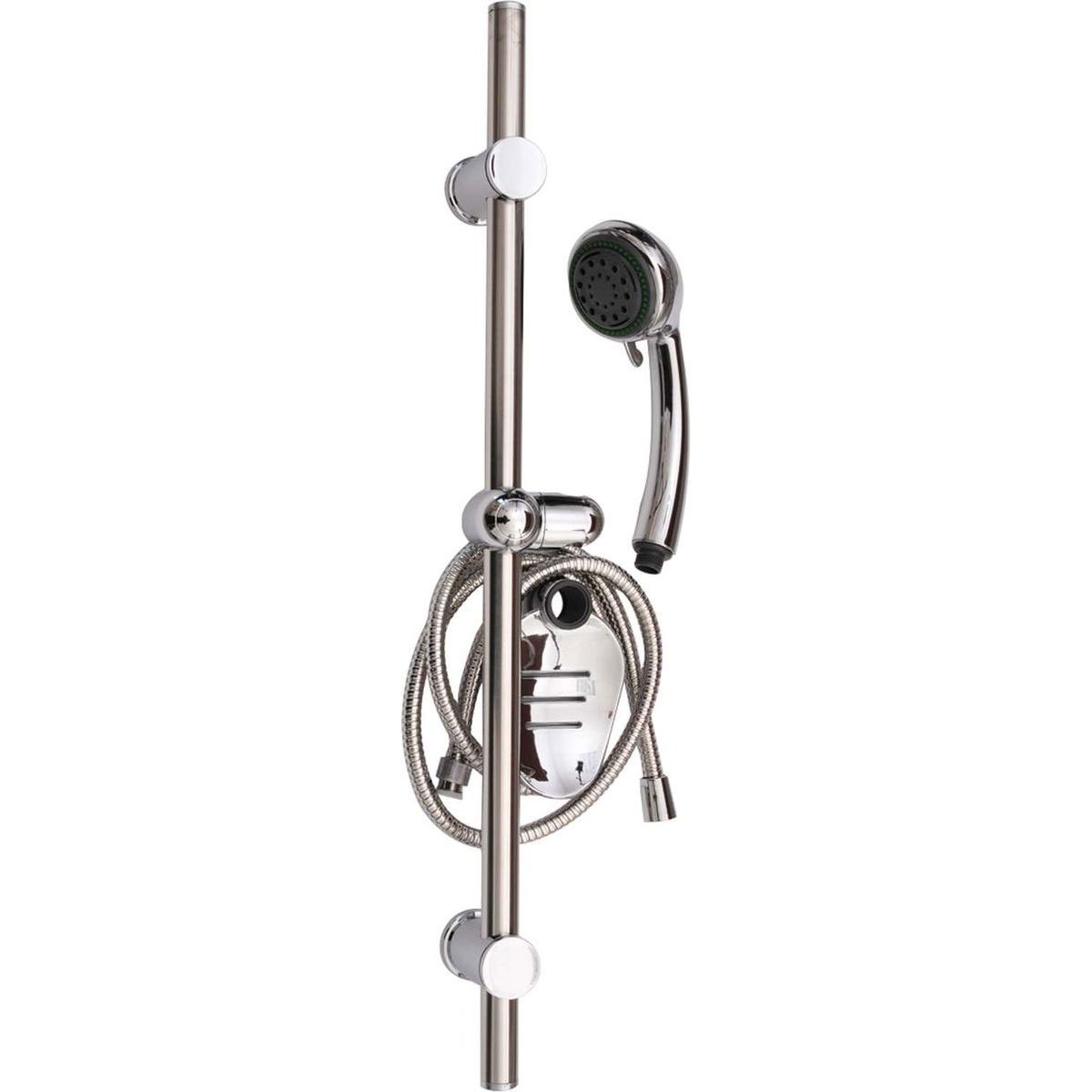 Kit chuveiro 4 fun&ccedil;&otilde;es com saboneteira e mangueira 150cm