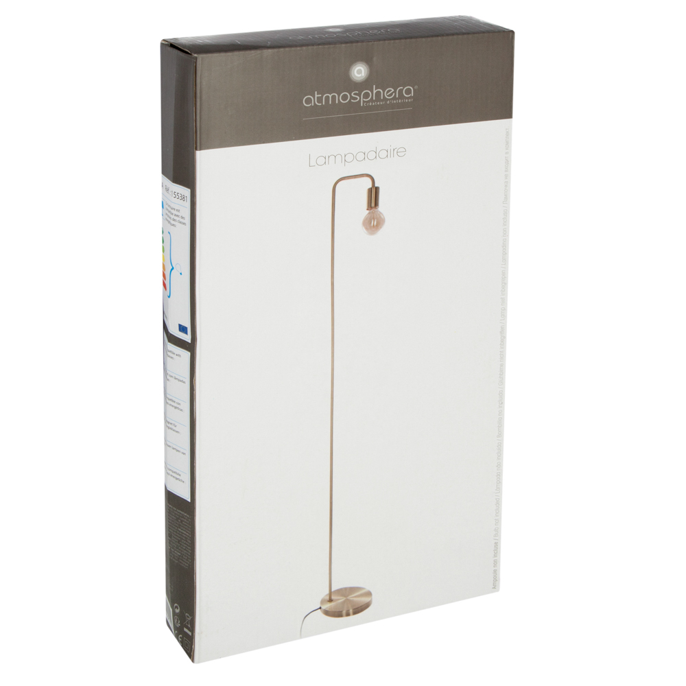 Candeeiro De Ch&atilde;o Dourado Em Metal 