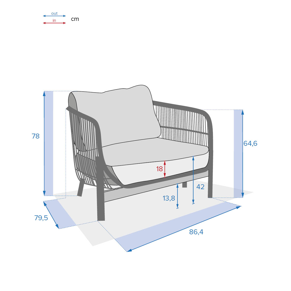 Cadeir&atilde;o DEONA taupe em madeira ac&aacute;cia