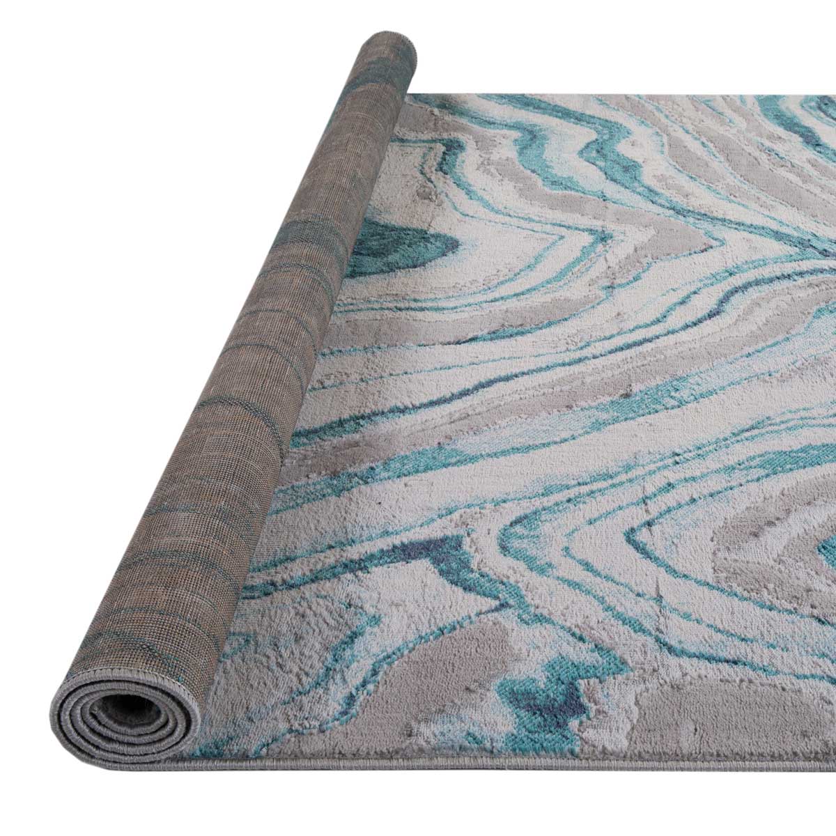 Tapete ZAHA abstract cinza e azul 160x235cm