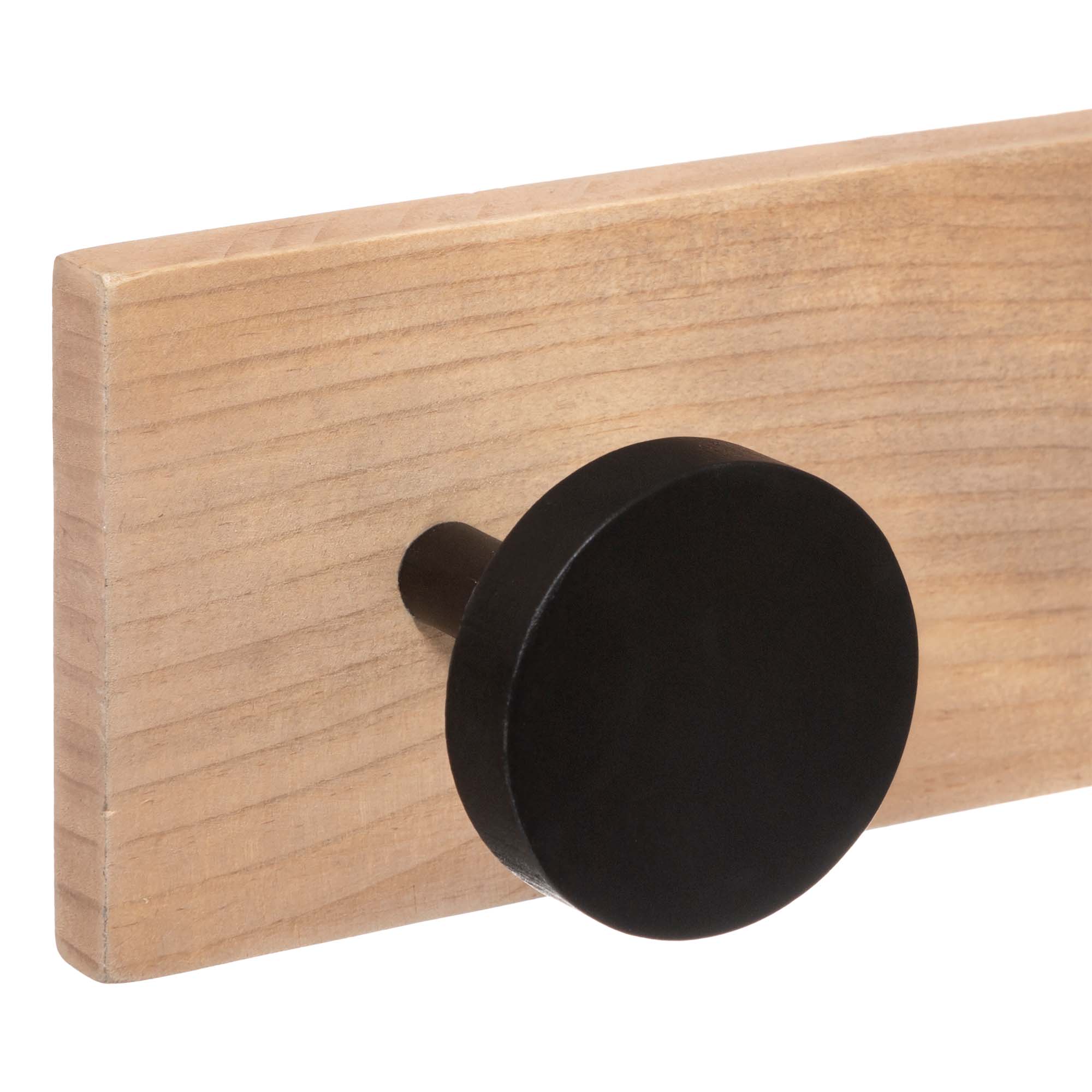 Cabide com 6 ganchos preto