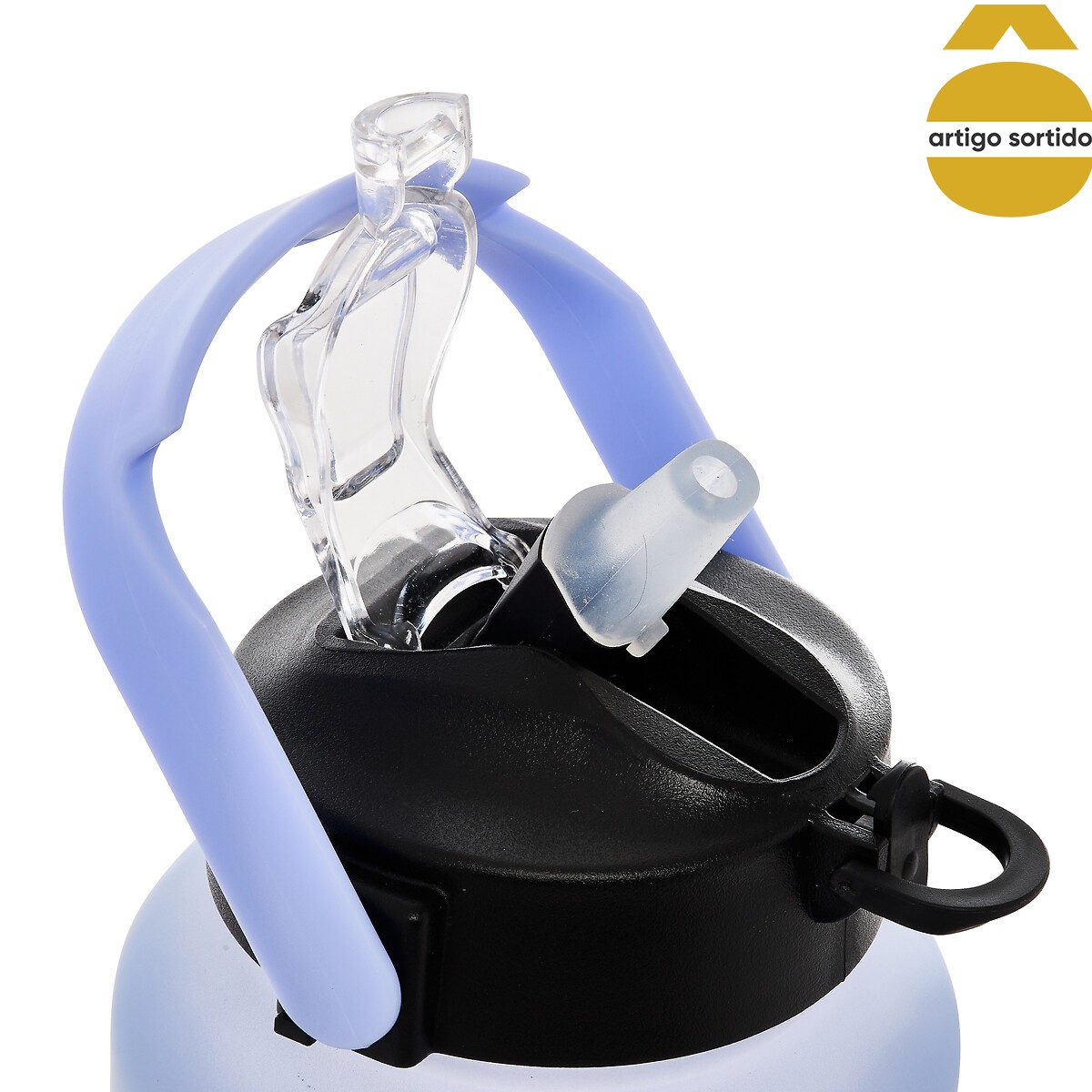 Garrafa desportiva com palha multicolor 2l