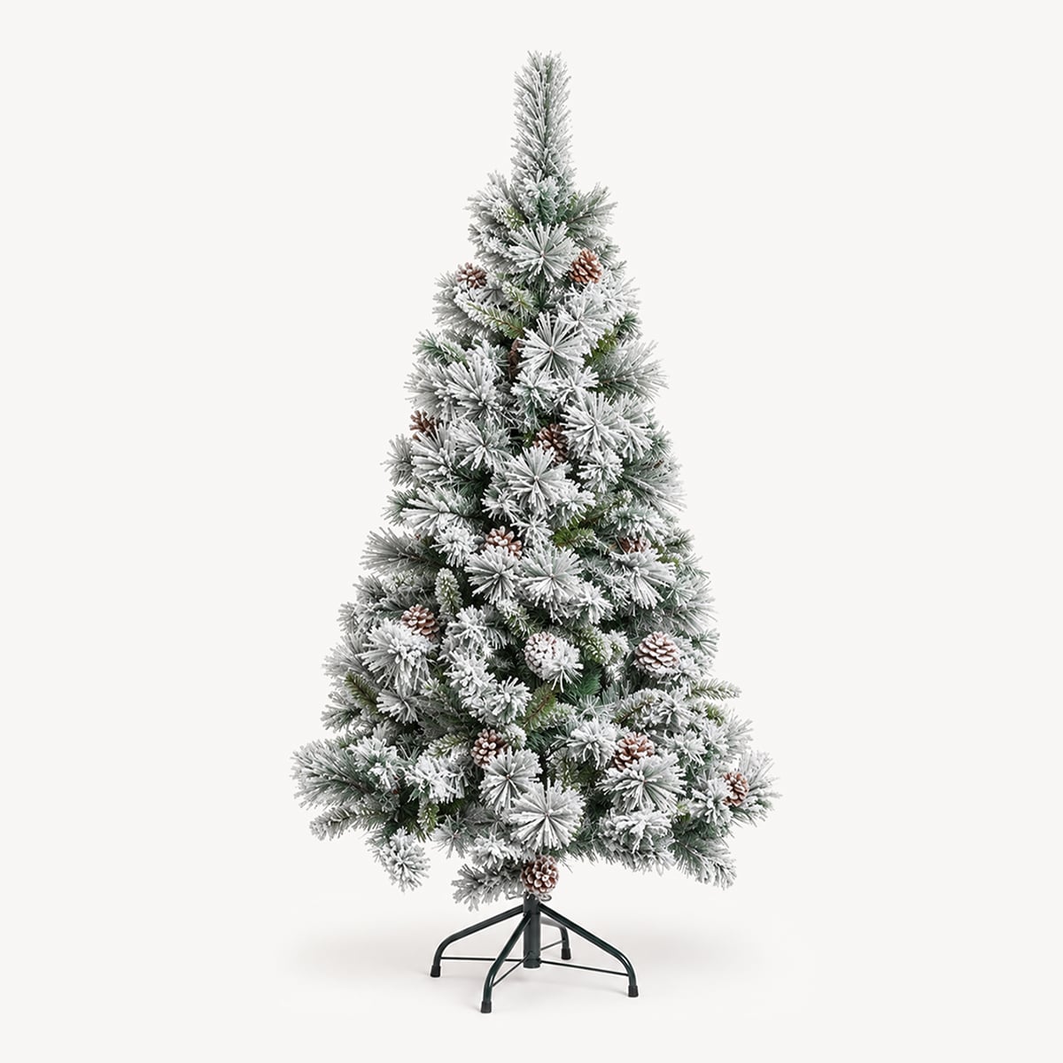 &Aacute;rvore de natal MINNESOTA efeito neve com pinhas 180cm