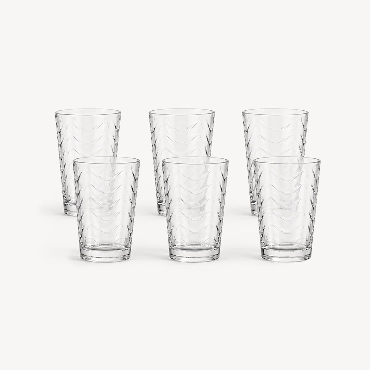 Conjunto de 6 copos de vidro TOROS 205ml