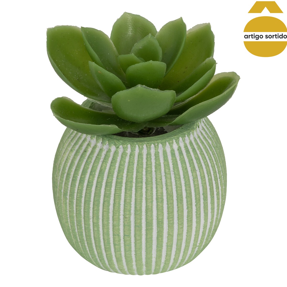 Vasinho com planta suculenta artificial 7cm
