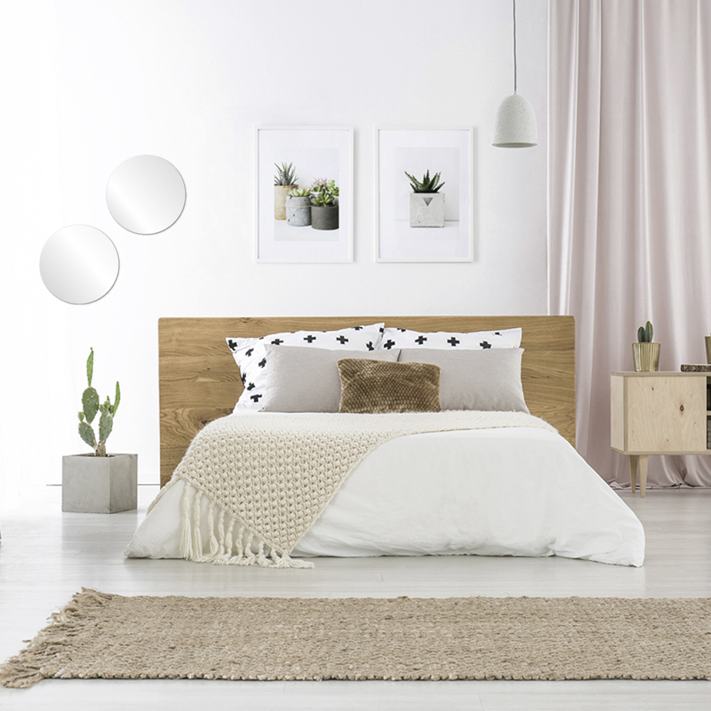 Conjunto de 2 espelhos adesivos redondos