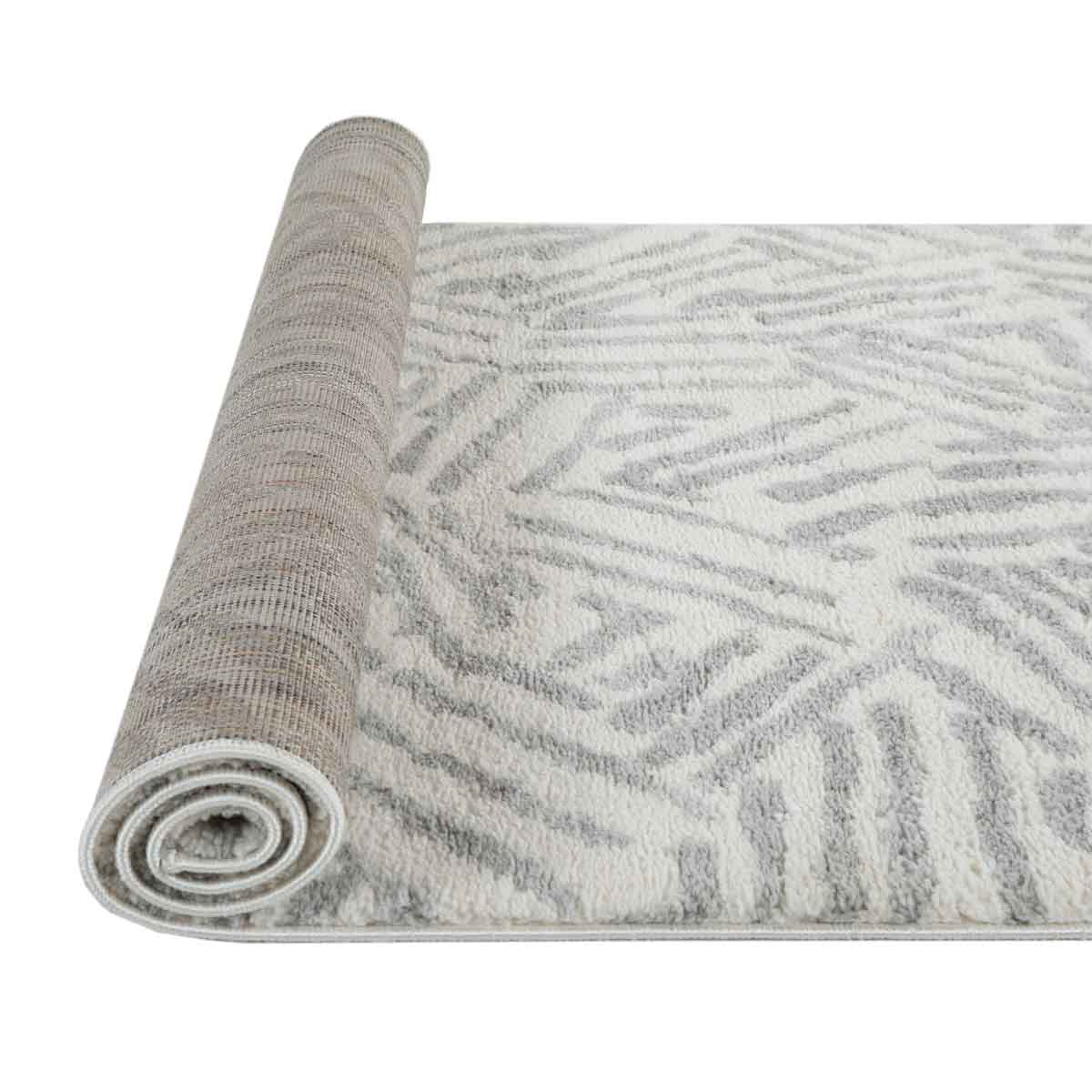 Tapete TOUL geom&eacute;trico cinza 200x285cm