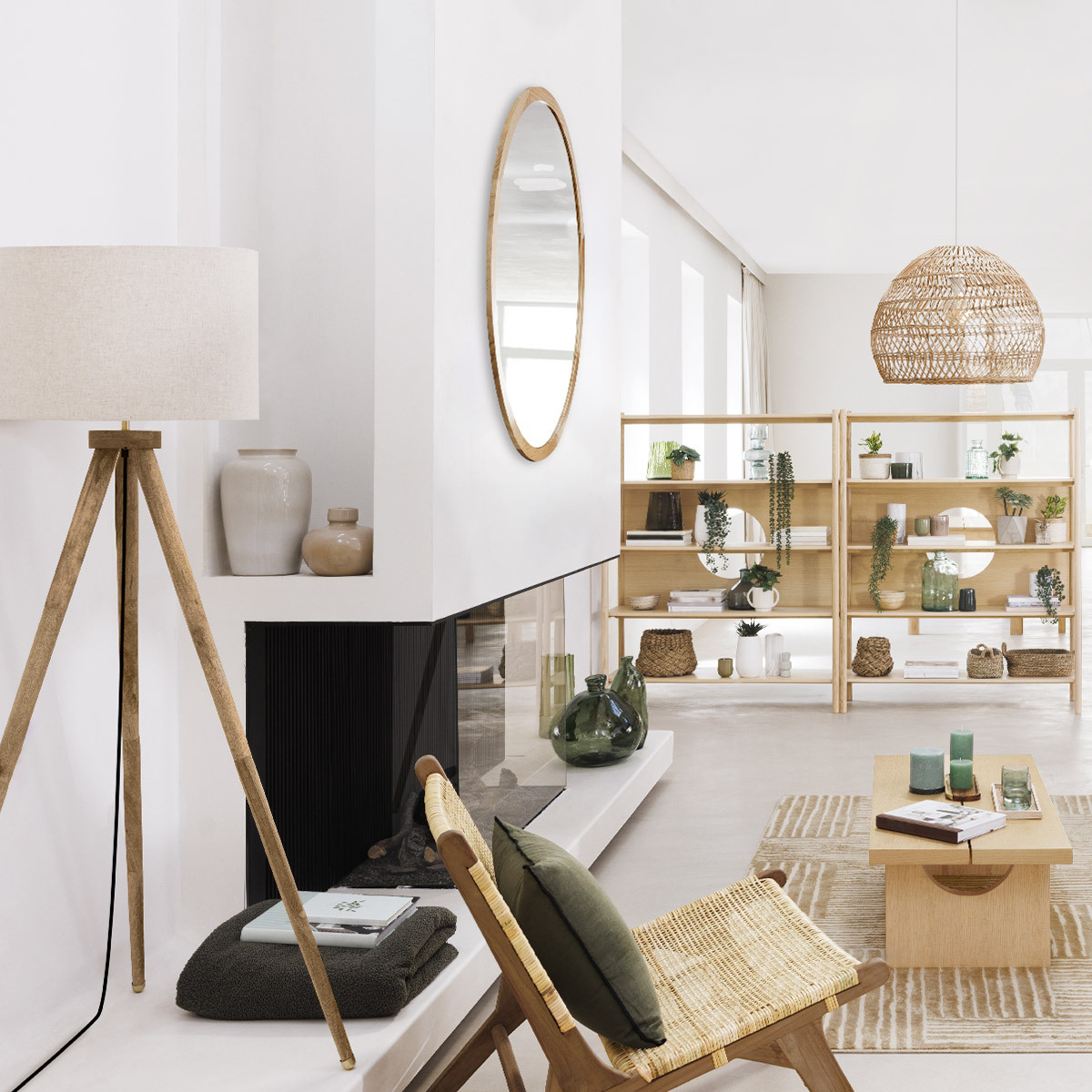 Almofada DOLCE RIVIERA verde caqui bordada 45x45cm