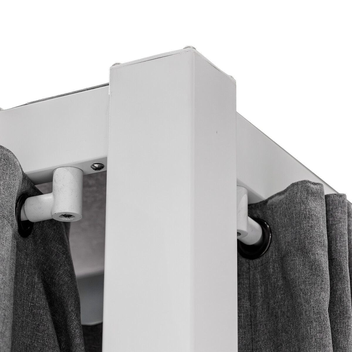 Conjunto de cortina e trlho para pérgola ZLYA cinza escuro 2,18m