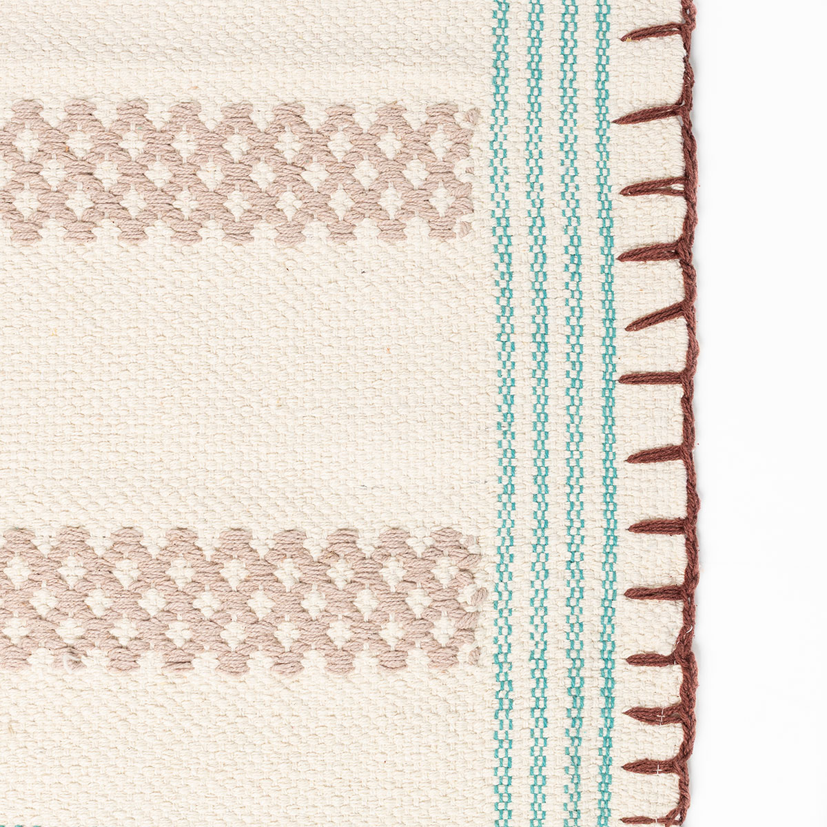 Passadeira WONJA bege e azul 60x150cm