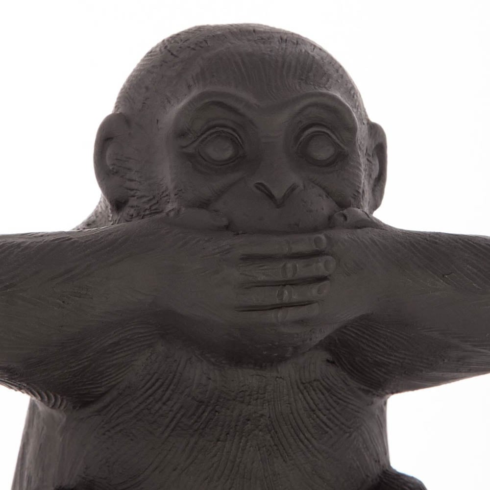 Estatueta macaco s&aacute;bio mudo