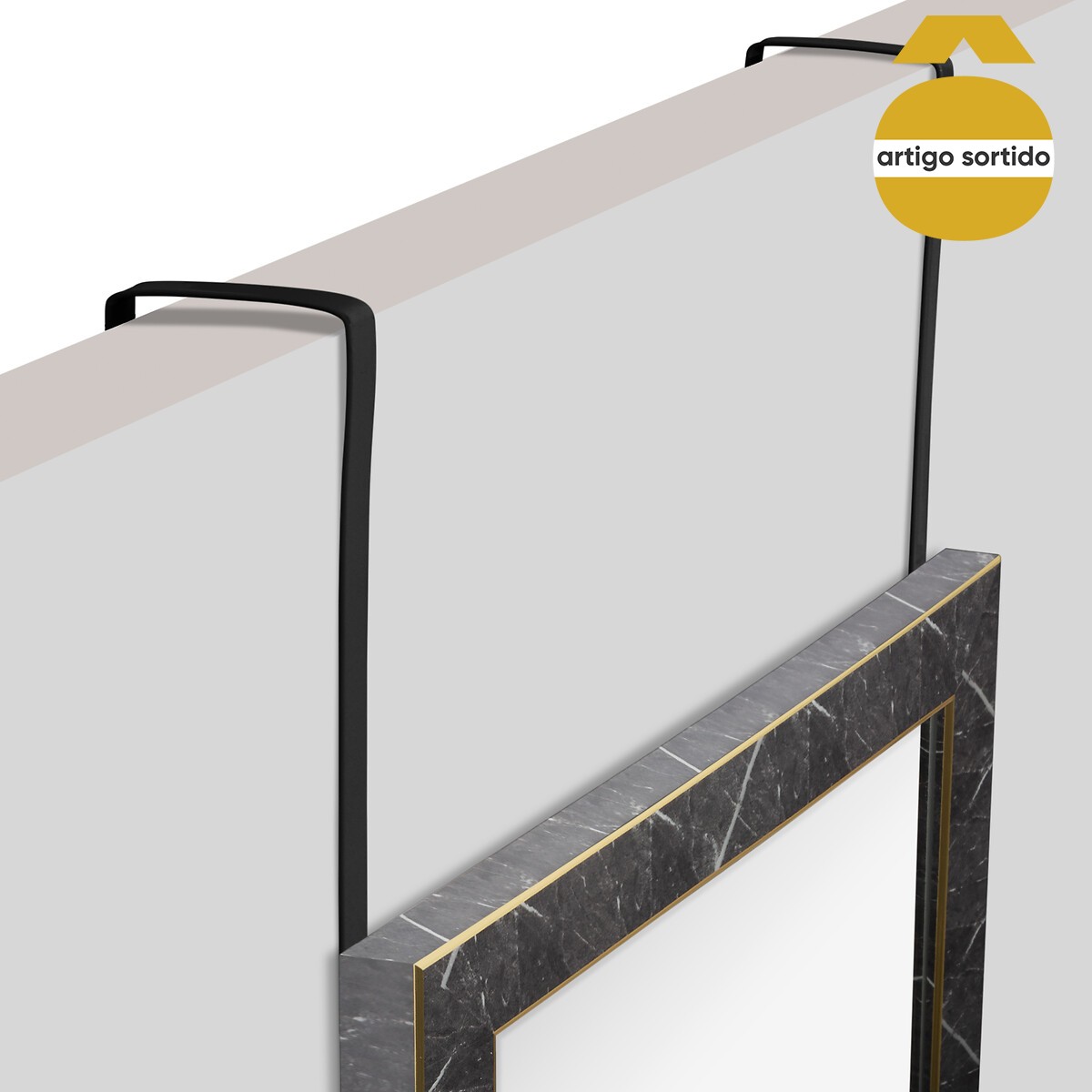 Espelho m&aacute;rmore para pendurar 94,5x34cm