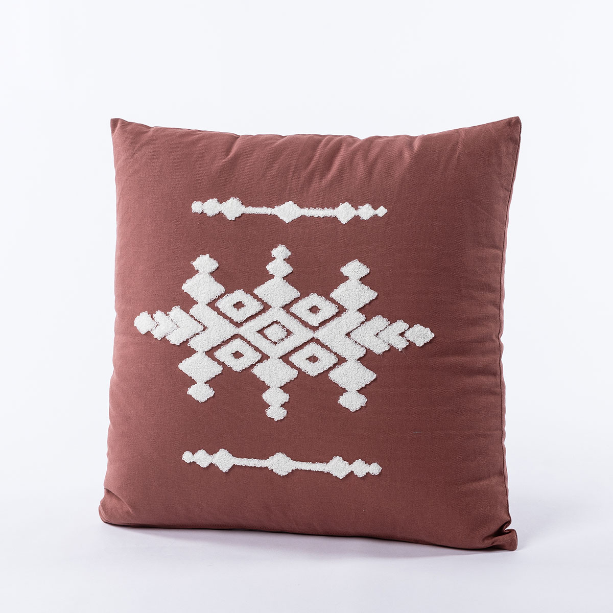 Almofada TROPICAL PANAMA rosa bordada 45x45cm