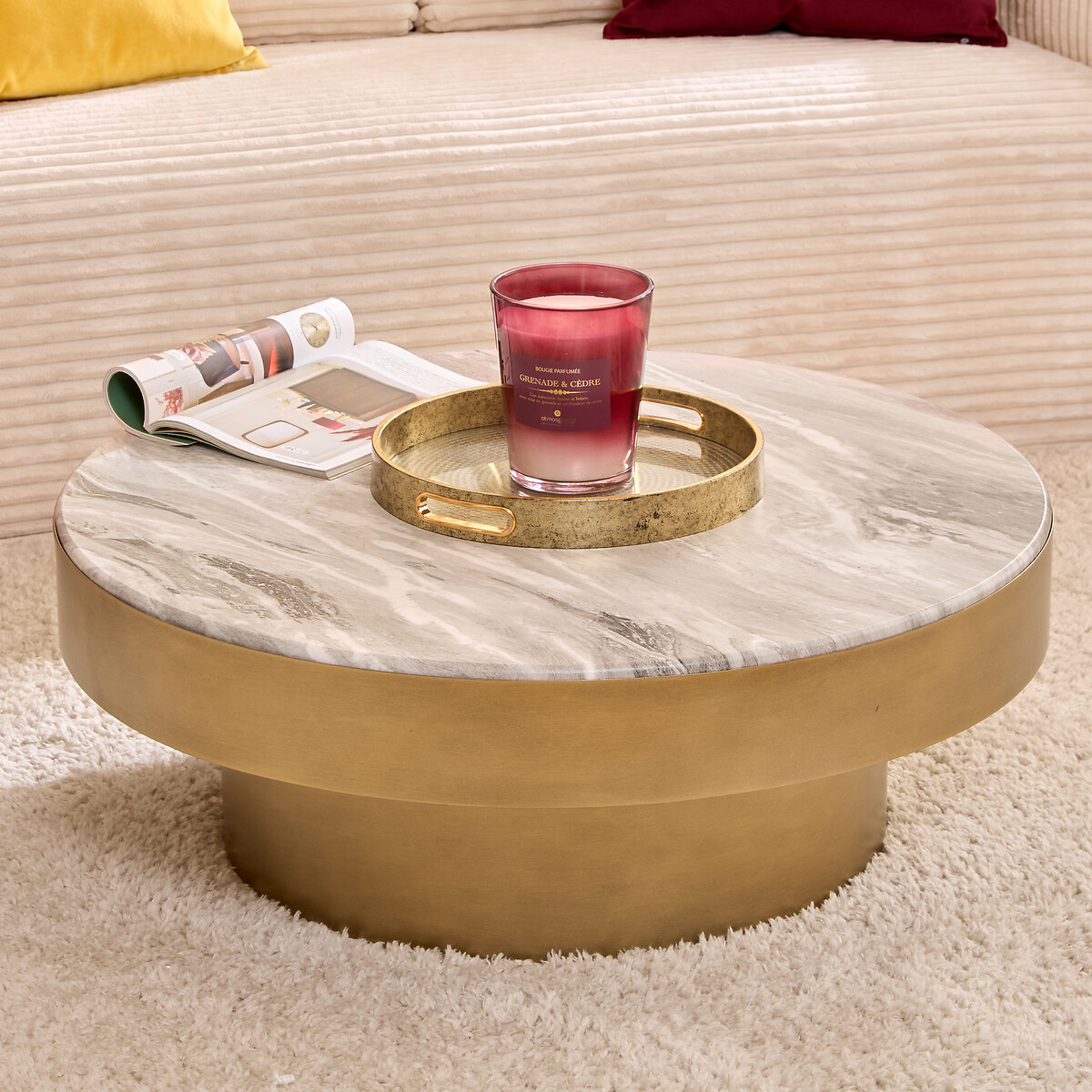 Mesa de centro GRAPHITE dourado 80cm