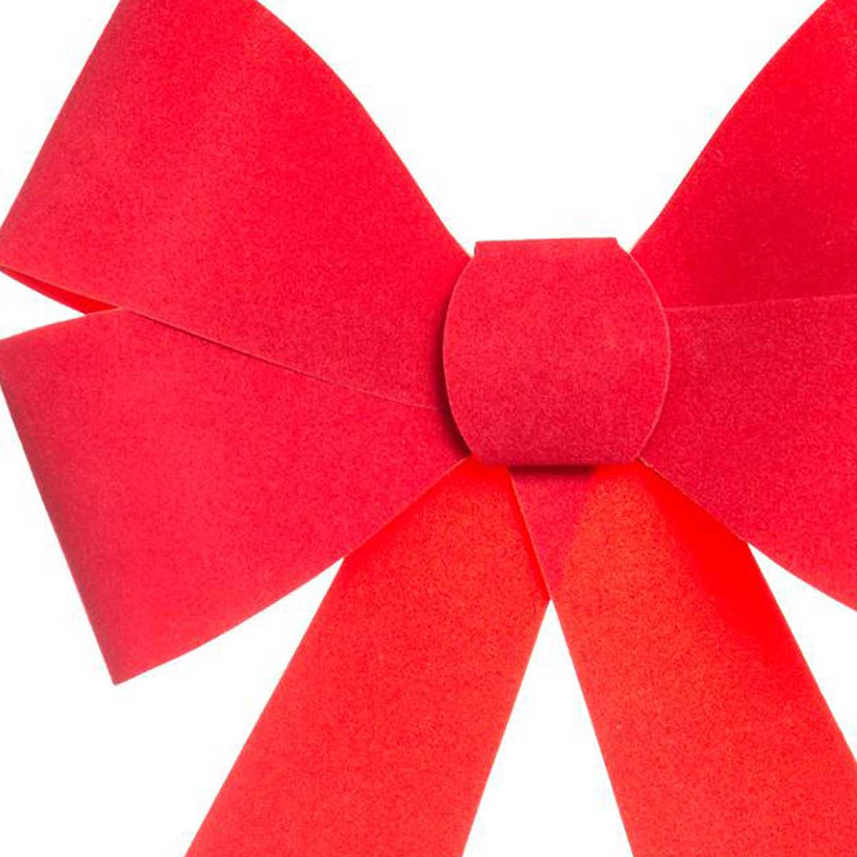 Laço decorativo vermelho efeito veludo