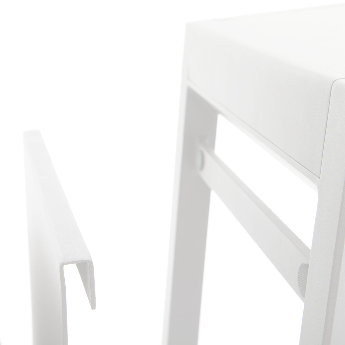 Mesa de apoio ALLURE branco em alum&iacute;nio