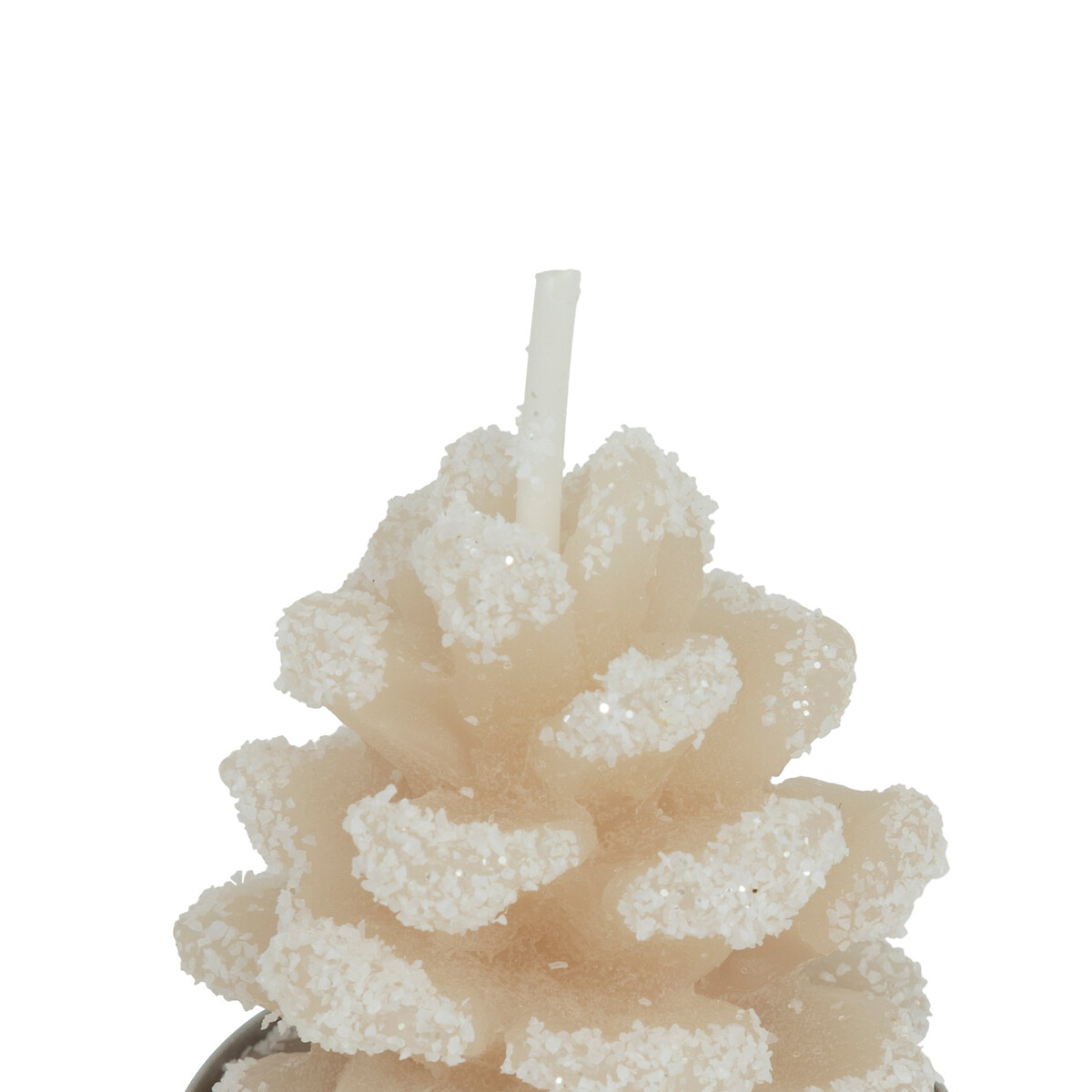 Conjunto de 4 velas pinha em bege
