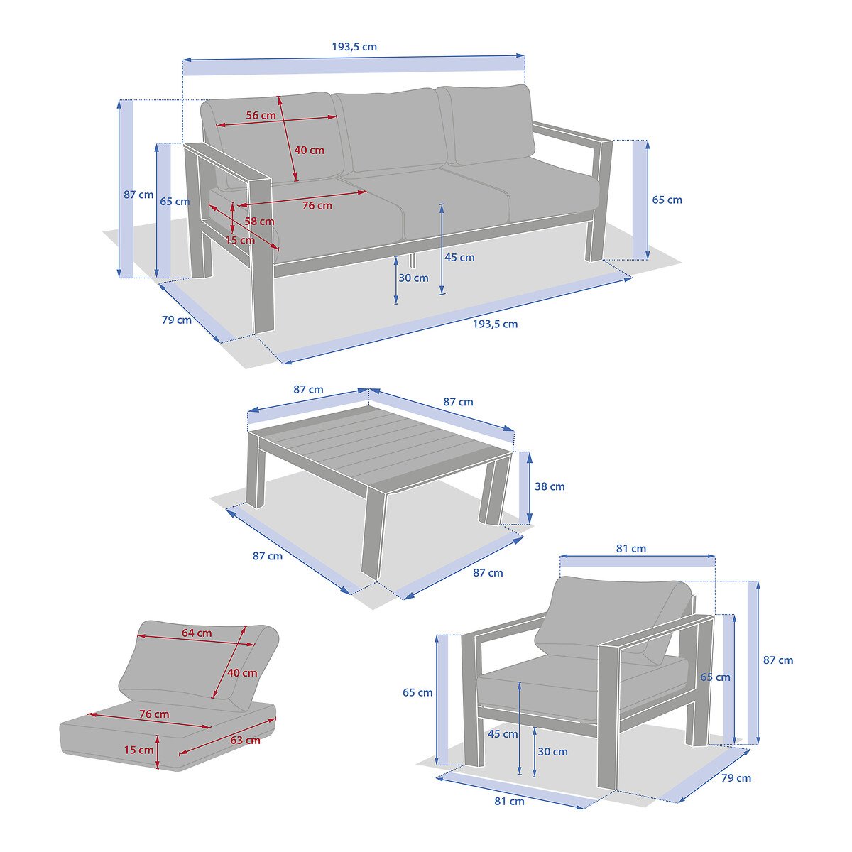 Conjunto de jardim &Eacute;VASION bege