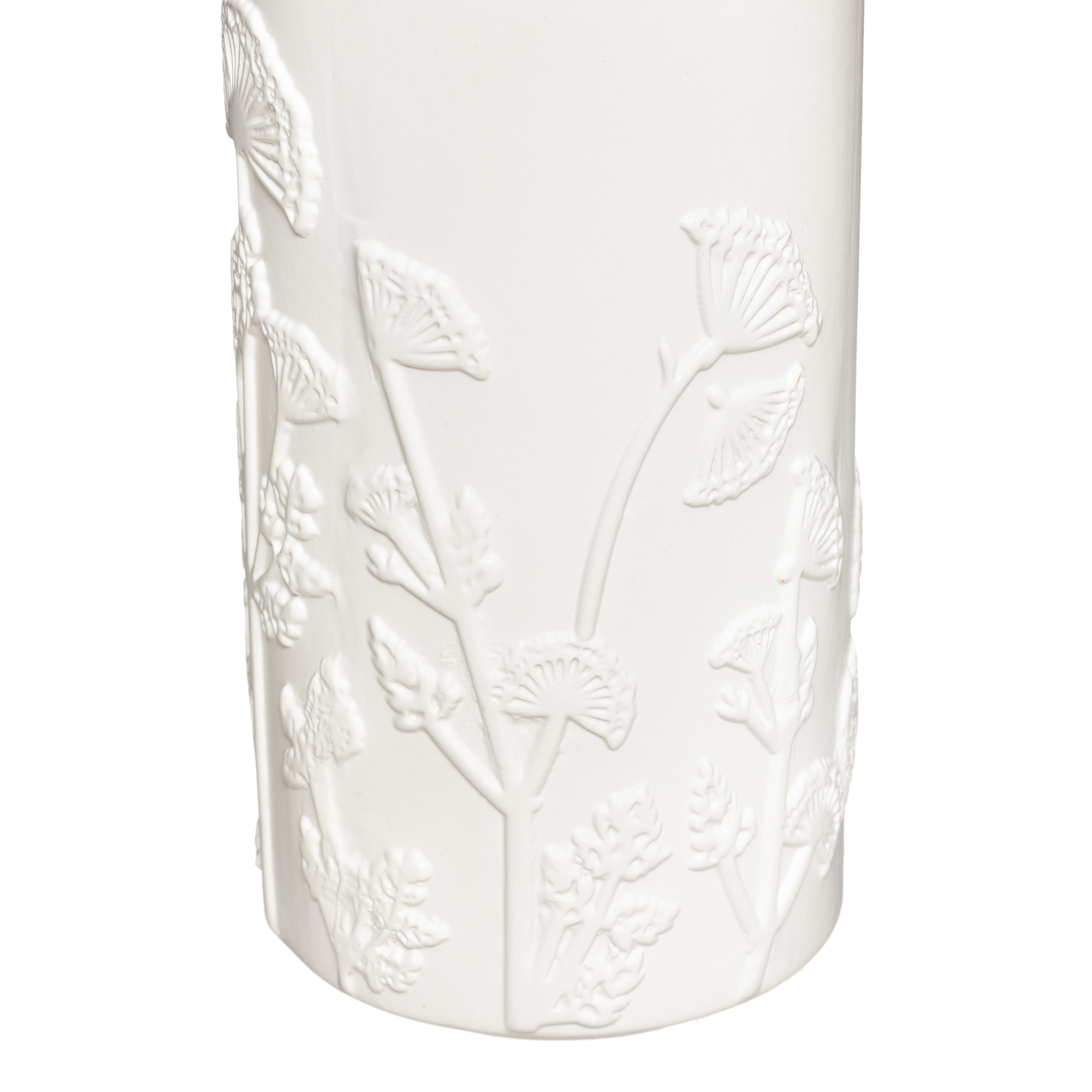 Jarra MIND branca com flores 3d 25cm,  Jarra MIND branca com flores 3d 25cm