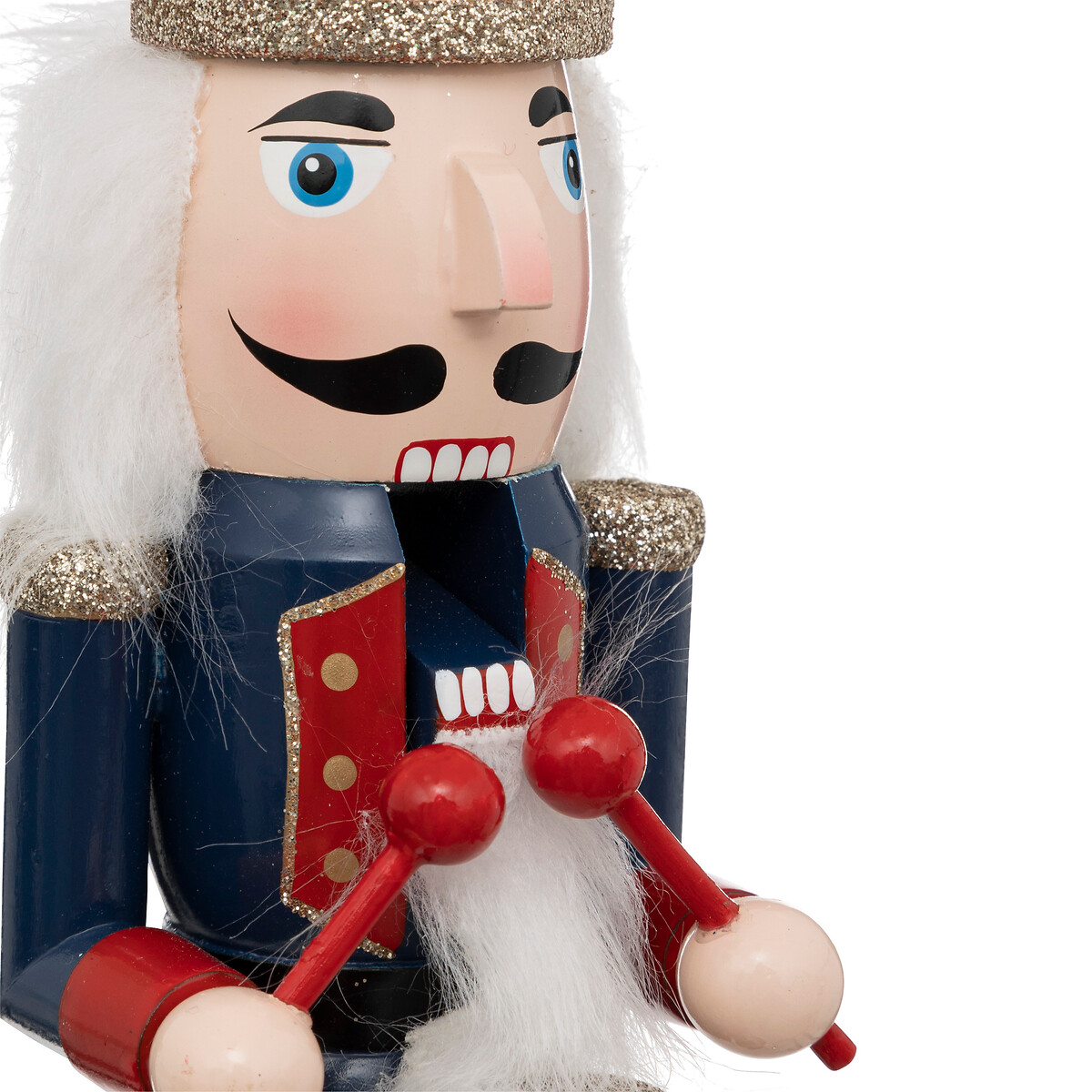 Soldado de chumbo musical vermelho em madeira 31,5cm