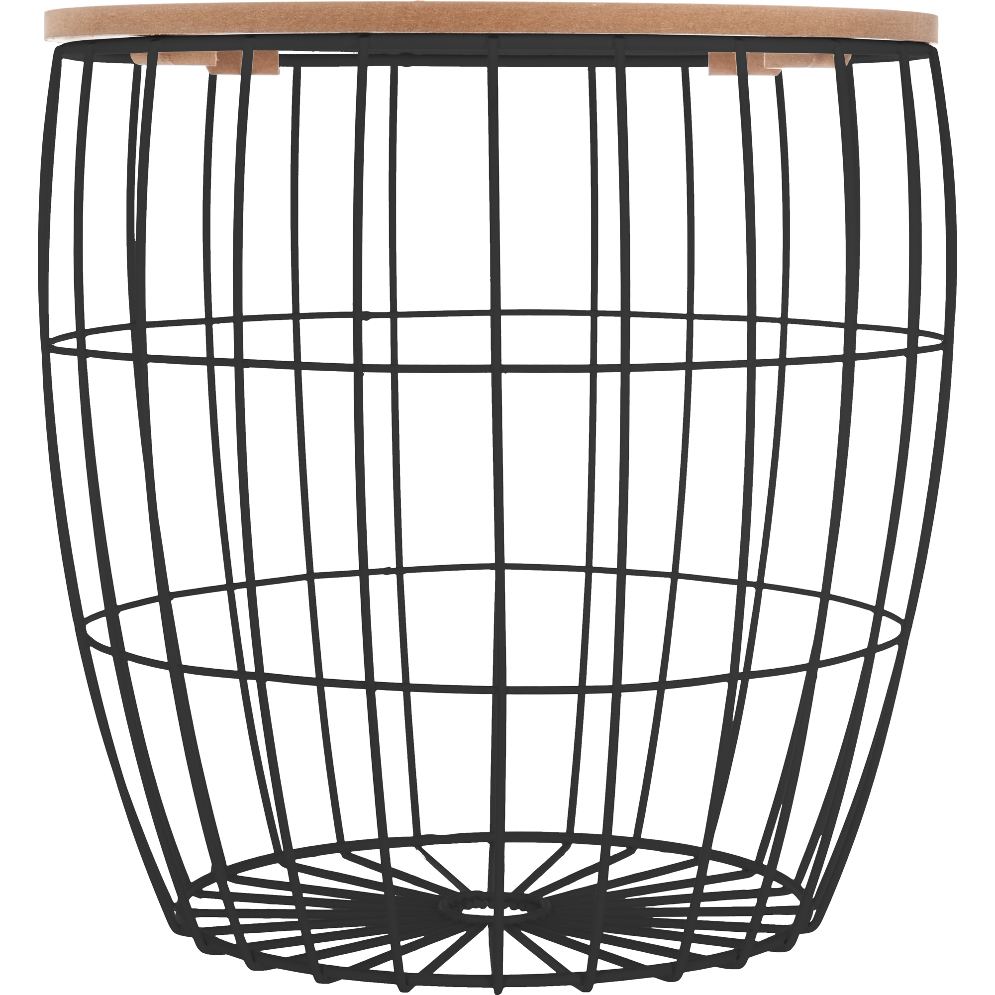 Mesa De Apoio Preta Em Metal Atomic 40X41Cm