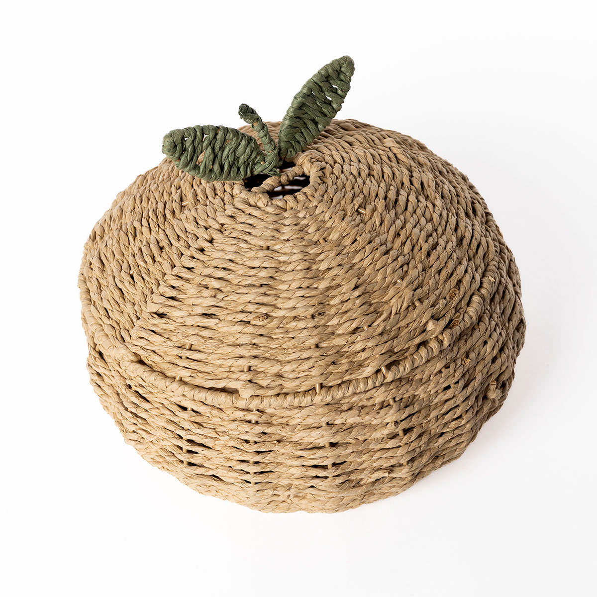 Fruteira com tampa TRAMARE castanha em juta 20cm