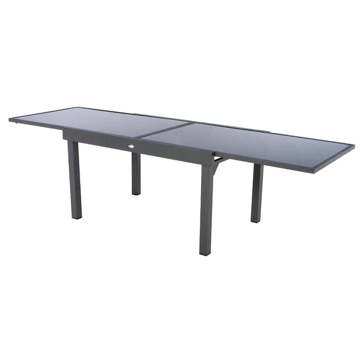 Mesa extens&iacute;vel PIAZZA cinza graphite 135-270cm